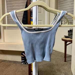 SHEIN light blue crop top
